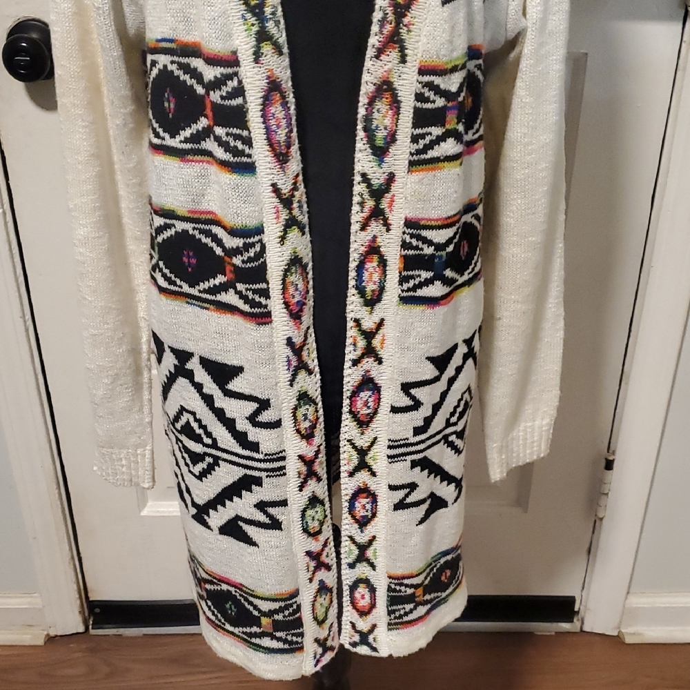 Pinklicious Chic Geometric Open Front Cardigan - Picture 5 of 8
